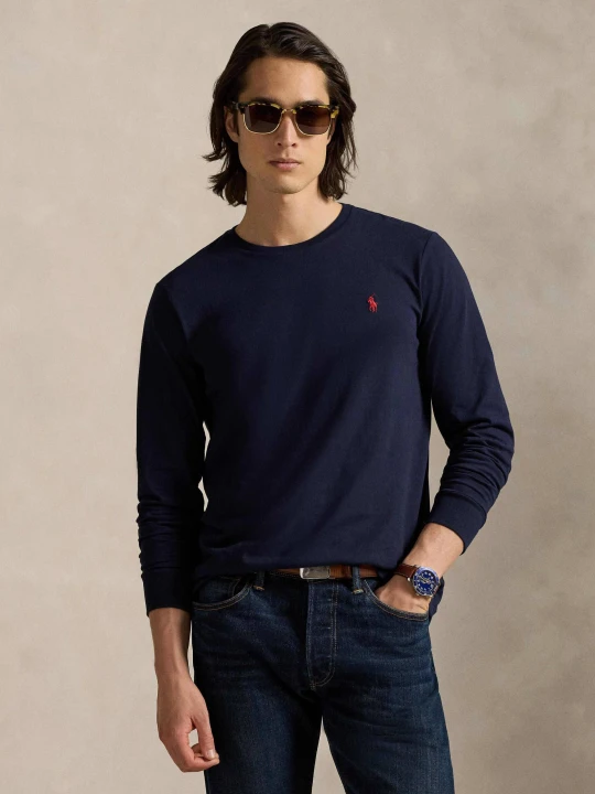 Zdjęcie produktu POLO RALPH LAUREN Longsleeve | Custom slim fit granatowy