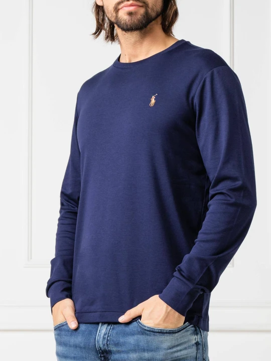 Zdjęcie produktu POLO RALPH LAUREN Longsleeve | Custom slim fit granatowy