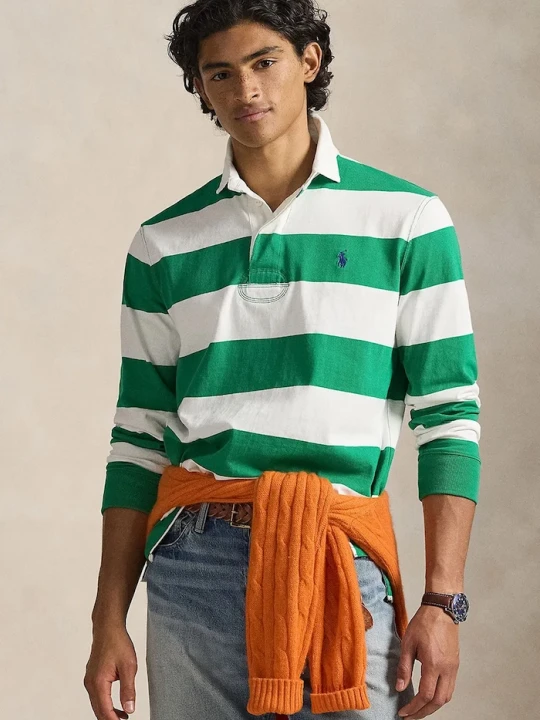 Zdjęcie produktu Polo Ralph Lauren longsleeve męski bawełniany zielony