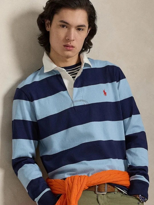 Zdjęcie produktu Polo Ralph Lauren longsleeve męski bawełniany granatowy