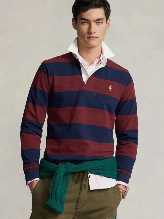 Zdjęcie produktu Polo Ralph Lauren longsleeve męski bawełniany granatowy