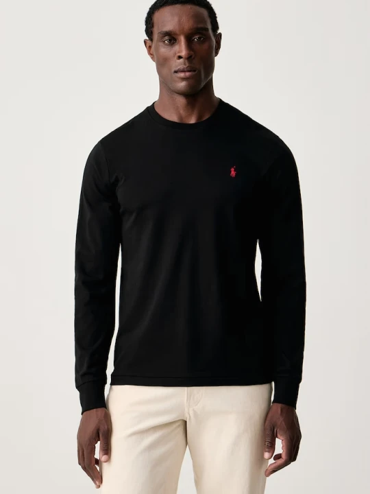 Zdjęcie produktu Polo Ralph Lauren longsleeve męski bawełniany czarny