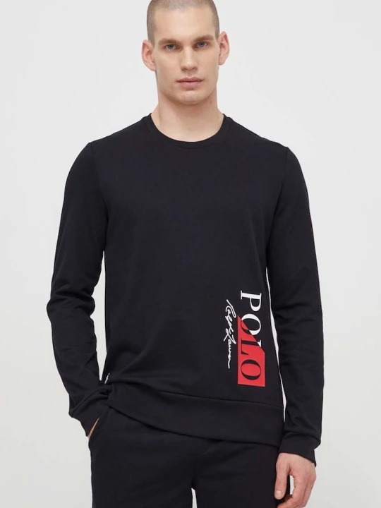 Zdjęcie produktu Polo Ralph Lauren longsleeve piżamowy czarny