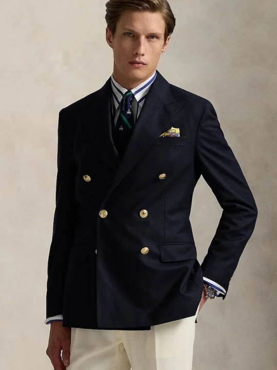 Zdjęcie produktu Polo Ralph Lauren marynarka wełniana granatowy
