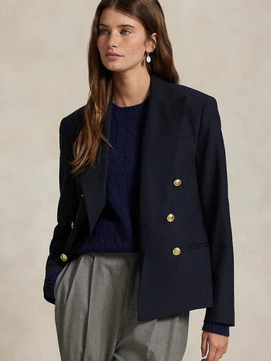 Zdjęcie produktu Polo Ralph Lauren marynarka z dodatkiem wełny granatowy