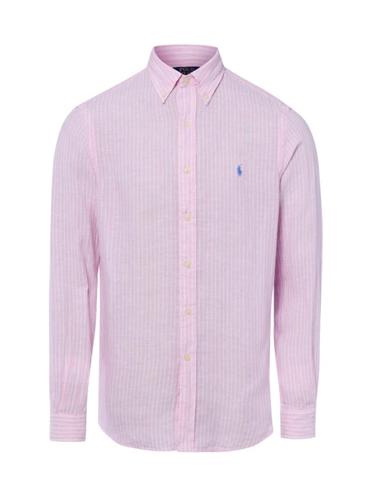 Zdjęcie produktu Polo Ralph Lauren koszula lniana - Custom Fit Mężczyźni Modern Fit len różowy