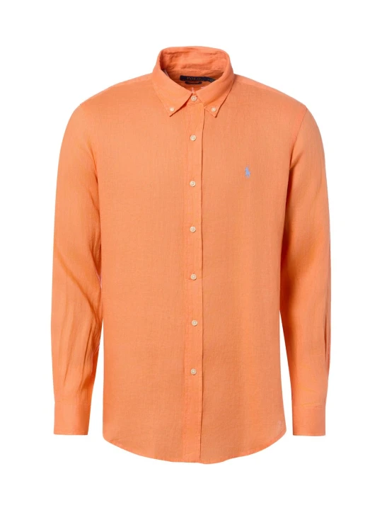 Zdjęcie produktu Polo Ralph Lauren koszula lniana Mężczyźni Regular Fit len pomarańczowy