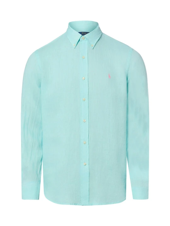 Zdjęcie produktu Polo Ralph Lauren koszula lniana Mężczyźni Regular Fit len zielony