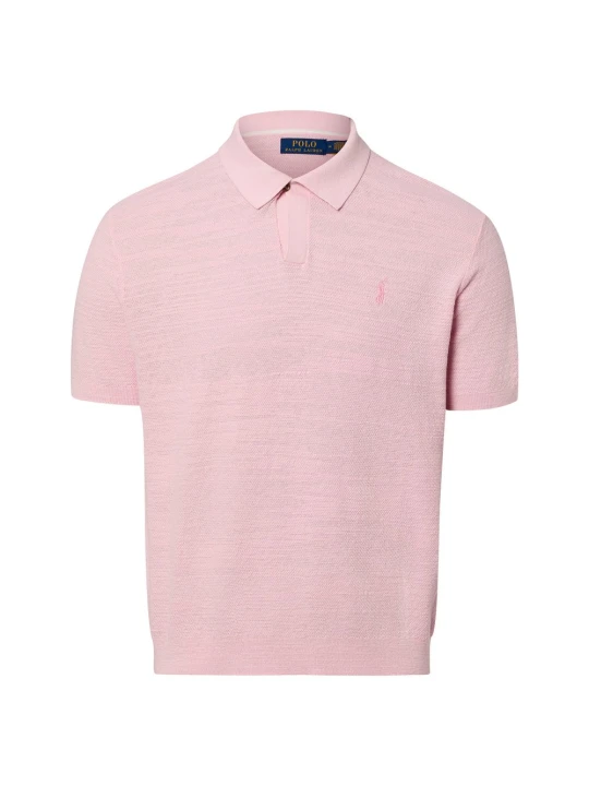 Zdjęcie produktu Polo Ralph Lauren koszulka polo z dzianiny z zawartością lnu Mężczyźni Bawełna różowy