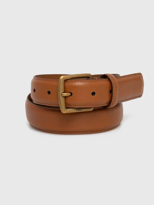 Zdjęcie produktu Polo Ralph Lauren pasek skórzany beżowy