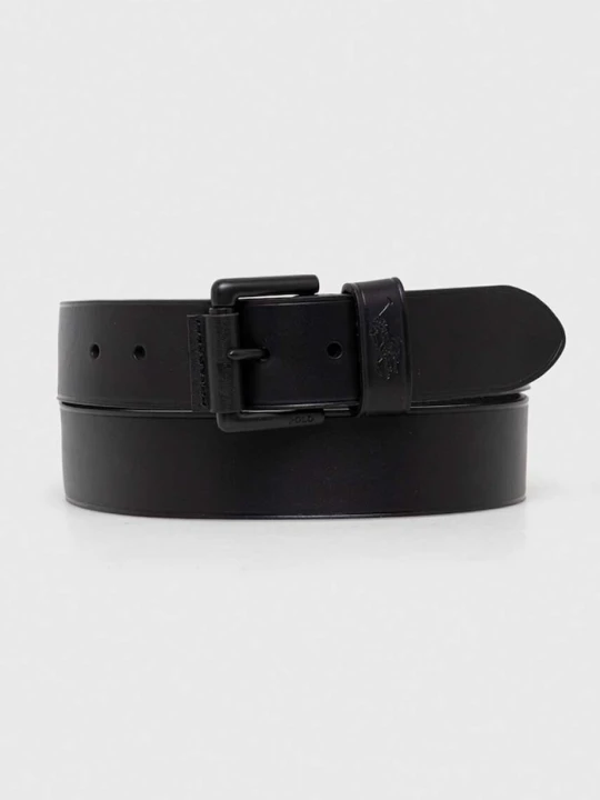 Zdjęcie produktu Polo Ralph Lauren pasek skórzany czarny
