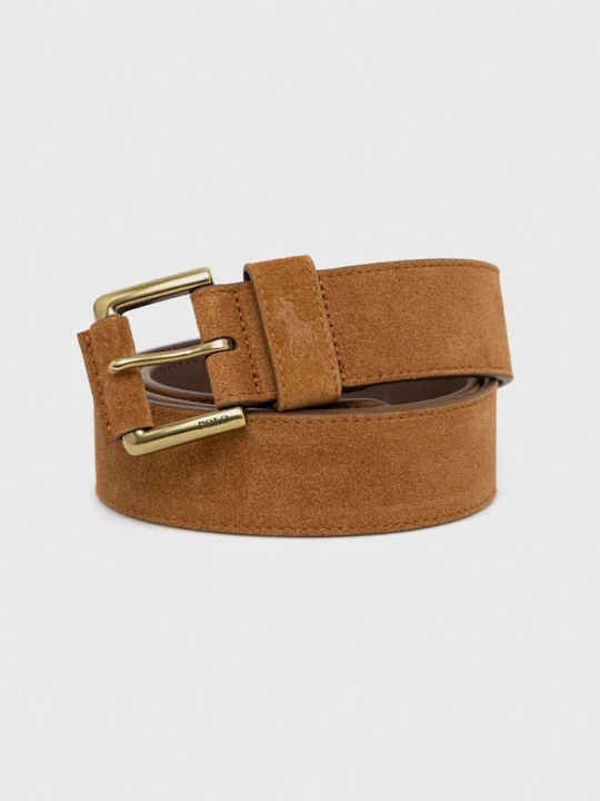 Zdjęcie produktu Polo Ralph Lauren pasek zamszowy beżowy