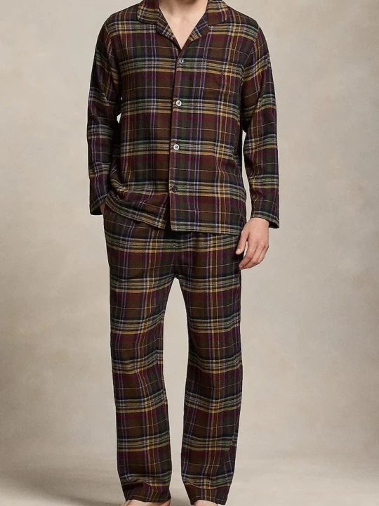 Zdjęcie produktu Polo Ralph Lauren piżama dwuczęściowa męska bawełniana granatowy