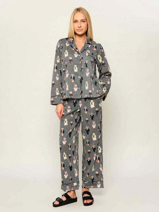 Zdjęcie produktu POLO RALPH LAUREN Piżama+opaska Iconic Bear | Relaxed fit butelkowa zieleń