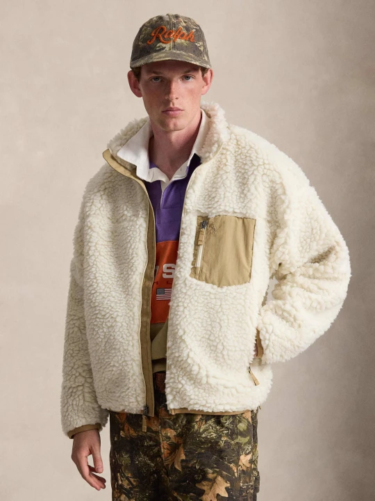 Zdjęcie produktu POLO RALPH LAUREN Polarowa kurtka Shaggy Hi | Regular Fit | shearling kremowy
