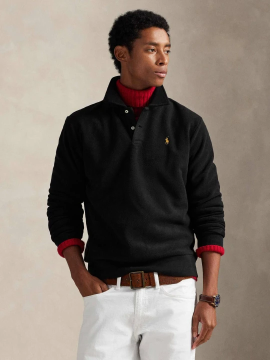 Zdjęcie produktu POLO RALPH LAUREN Polarowe polo | Regular Fit czarny