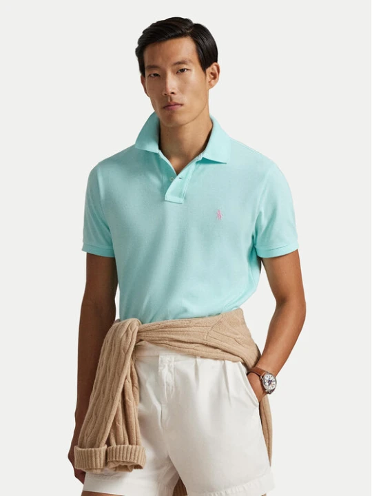 Zdjęcie produktu Polo Ralph Lauren Polo 710536856500 Turkusowy Slim Fit
