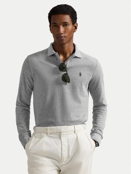 Zdjęcie produktu Polo Ralph Lauren Polo 710680790003 Szary Custom Slim Fit
