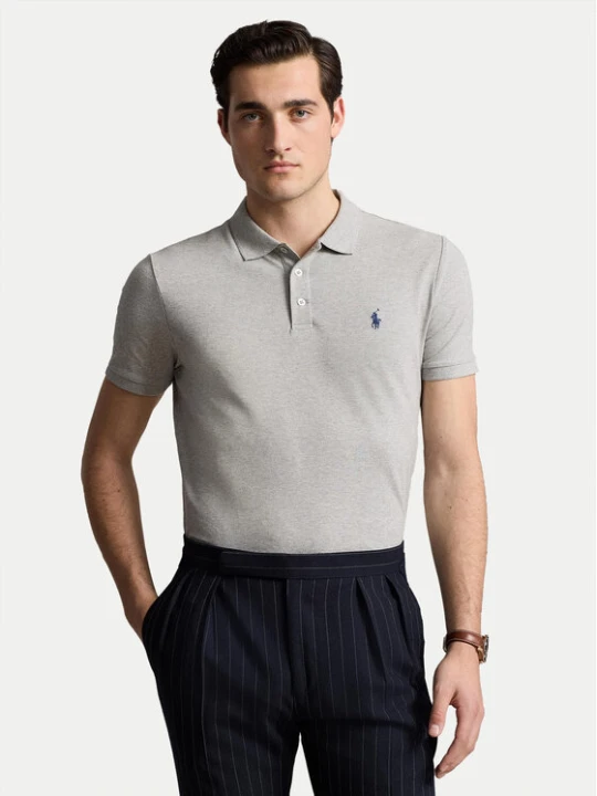 Zdjęcie produktu Polo Ralph Lauren Polo 710941439004 Szary Custom Slim Fit