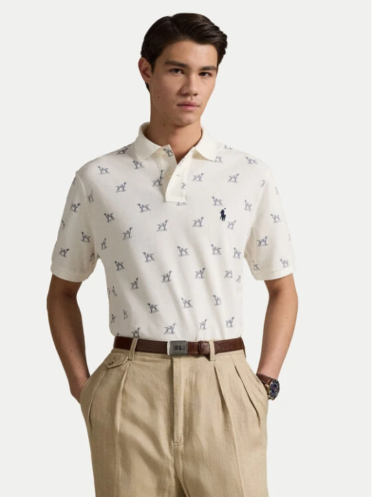 Zdjęcie produktu Polo Ralph Lauren Polo 710974597001 Écru Custom Slim Fit Kremowy