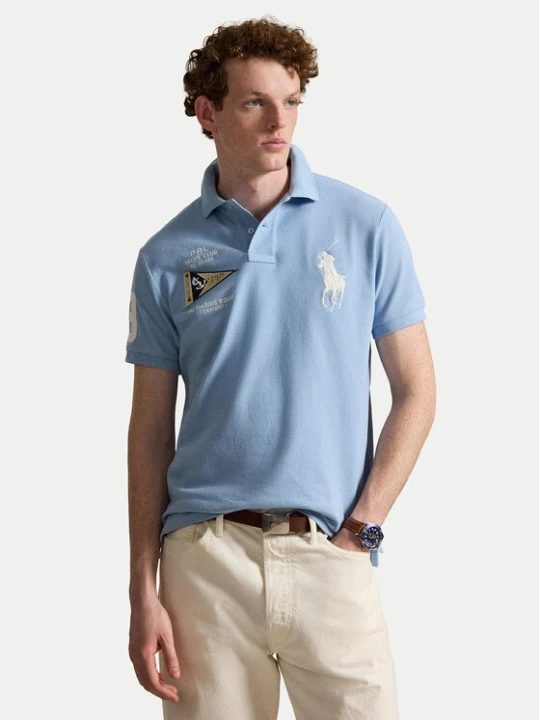 Zdjęcie produktu Polo Ralph Lauren Polo 710B21921002 Niebieski jasny Custom Slim Fit
