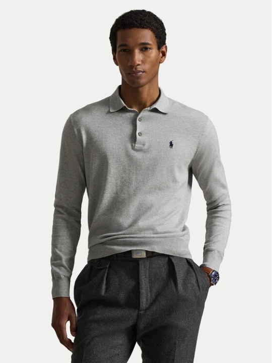 Zdjęcie produktu Polo Ralph Lauren Polo 710P04446002 Szary jasny Regular Fit