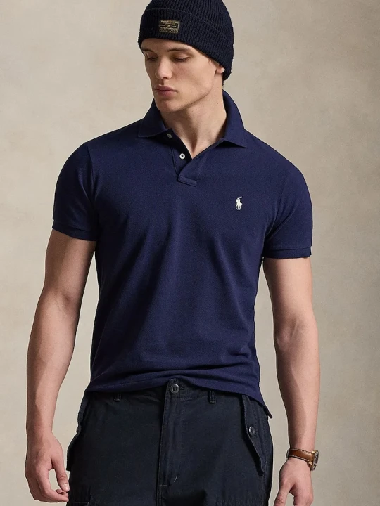 Zdjęcie produktu Polo Ralph Lauren polo męskie bawełniane granatowy