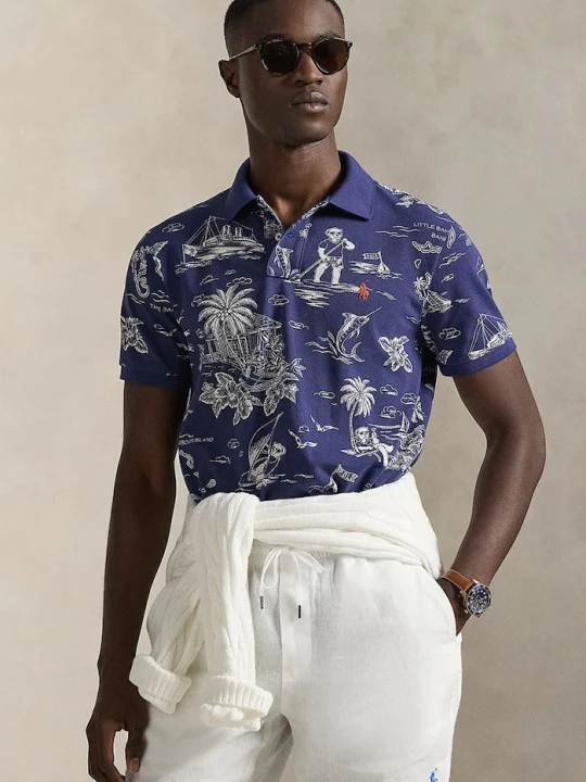 Zdjęcie produktu Polo Ralph Lauren polo bawełniane granatowy
