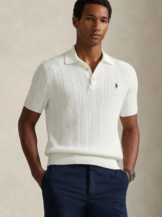 Zdjęcie produktu Polo Ralph Lauren polo męskie bawełniane biały