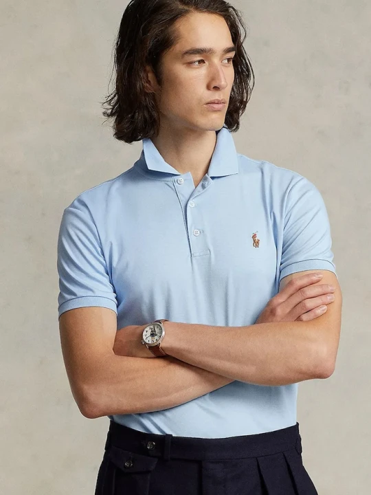 Zdjęcie produktu Polo Ralph Lauren polo męskie bawełniane niebieski