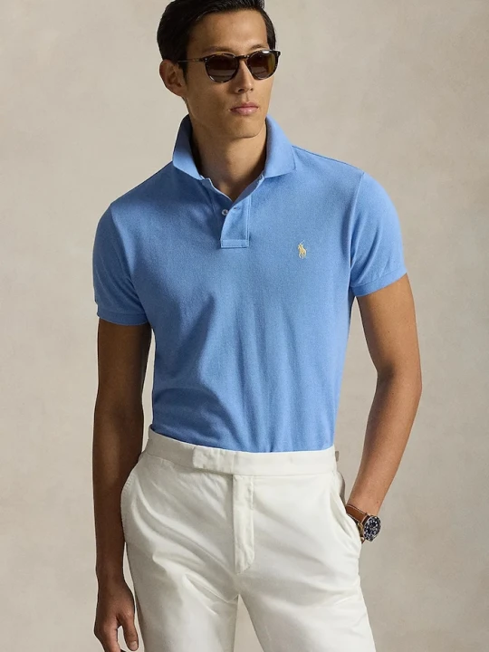 Zdjęcie produktu Polo Ralph Lauren polo męskie bawełniane niebieski