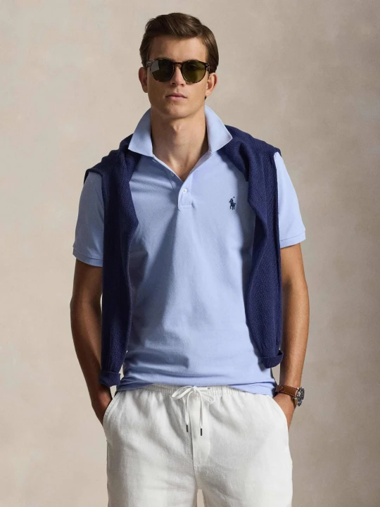 Zdjęcie produktu POLO RALPH LAUREN Polo | Custom slim fit | stretch mesh błękitny