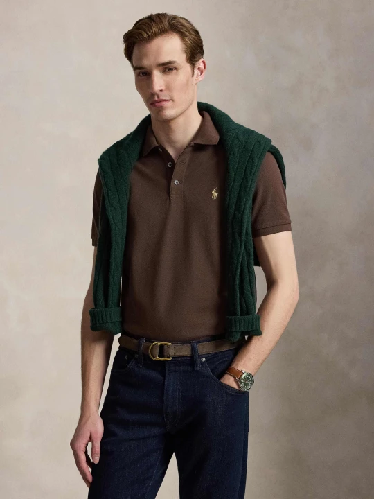 Zdjęcie produktu POLO RALPH LAUREN Polo | Custom slim fit | stretch mesh brązowy