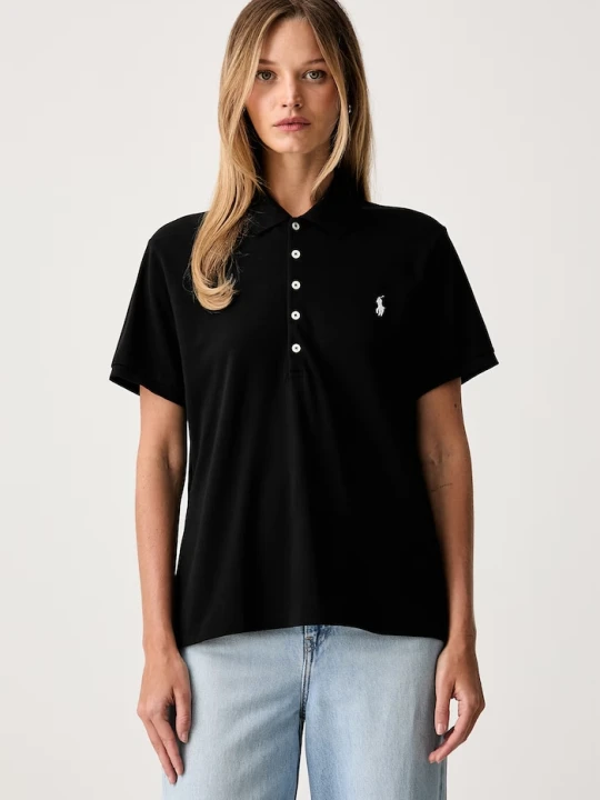Zdjęcie produktu Polo Ralph Lauren polo damskie z bawełną czarny