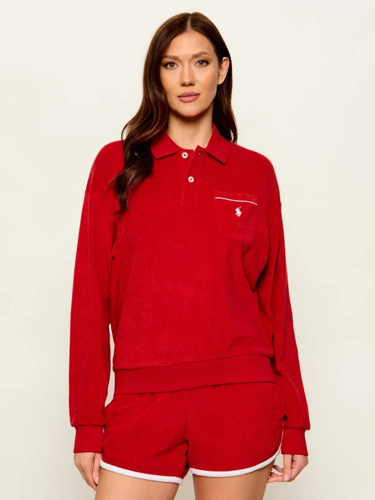 Zdjęcie produktu POLO RALPH LAUREN Polo | frotté | Relaxed fit czerwony