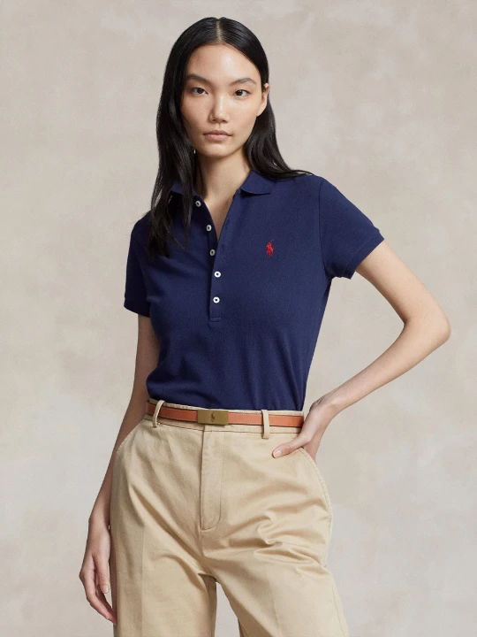 Zdjęcie produktu POLO RALPH LAUREN Polo Julie | Slim Fit | pique granatowy