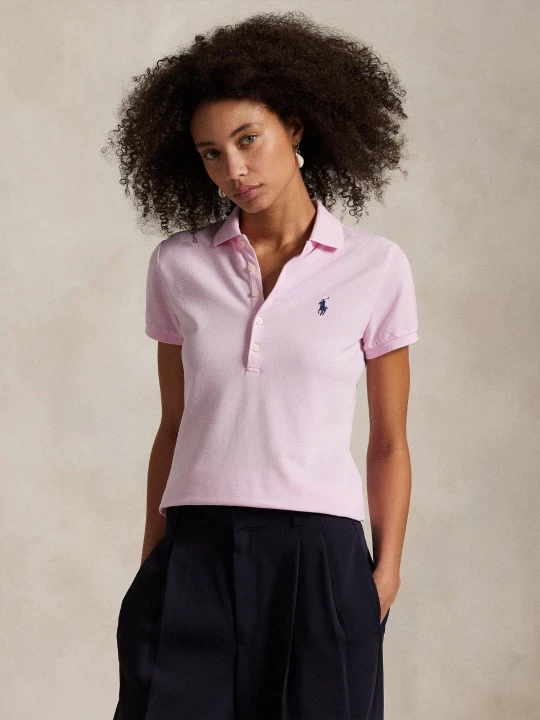 Zdjęcie produktu POLO RALPH LAUREN Polo Julie | Slim Fit | pique pudrowy róż