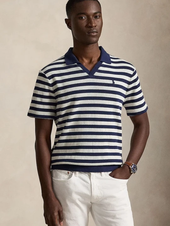 Zdjęcie produktu Polo Ralph Lauren polo męskie bawełniane niebieski