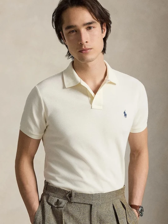 Zdjęcie produktu Polo Ralph Lauren polo męskie bawełniane beżowy