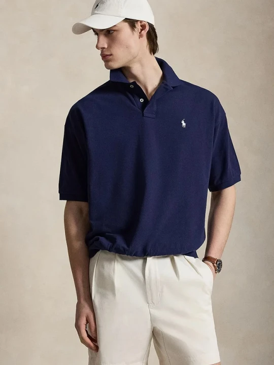 Zdjęcie produktu Polo Ralph Lauren polo męskie bawełniane granatowy