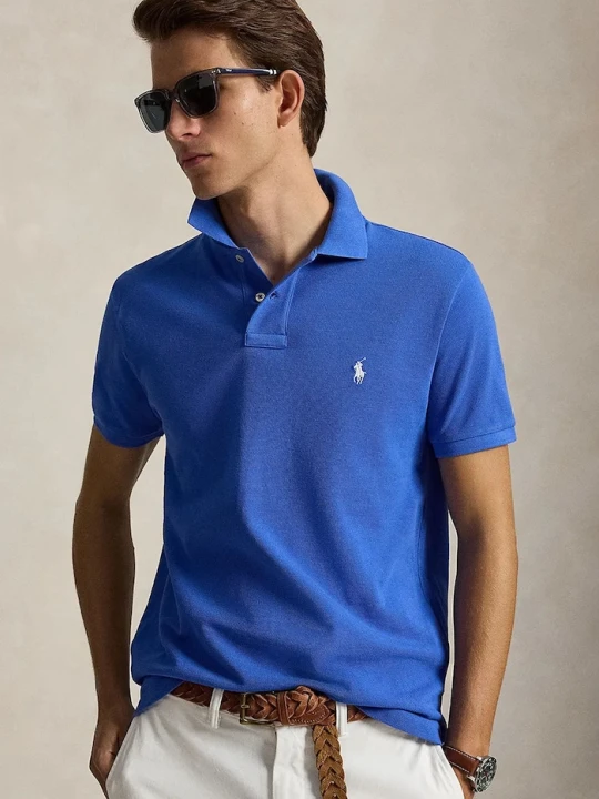 Zdjęcie produktu Polo Ralph Lauren polo męskie bawełniane niebieski