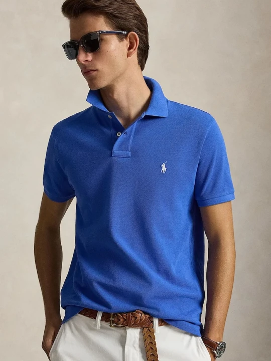 Zdjęcie produktu Polo Ralph Lauren polo męskie bawełniane niebieski