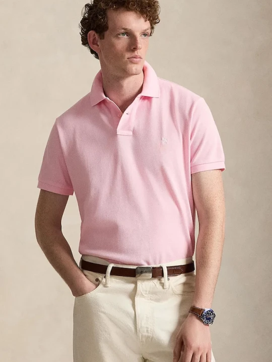 Zdjęcie produktu Polo Ralph Lauren polo męskie bawełniane różowy