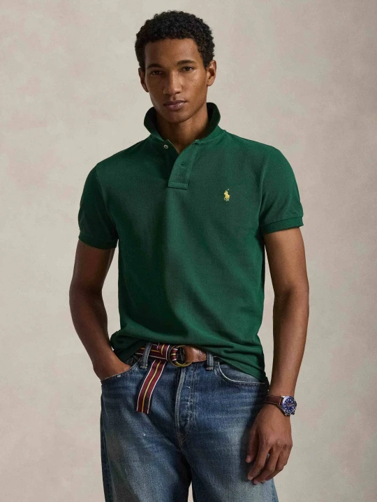 Zdjęcie produktu POLO RALPH LAUREN Polo | Slim Fit | pique butelkowa zieleń