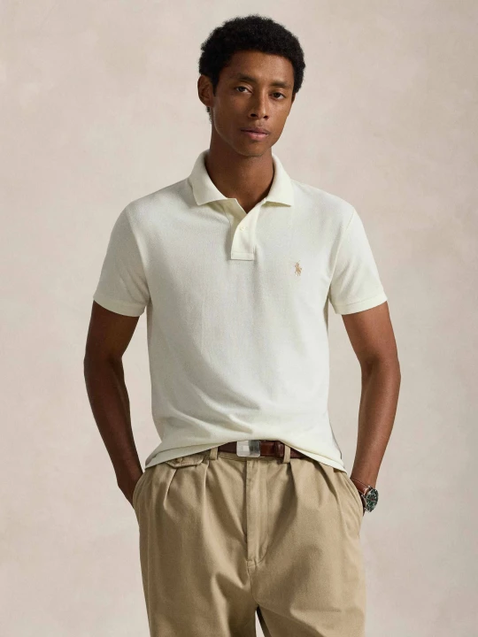 Zdjęcie produktu POLO RALPH LAUREN Polo | Slim Fit | pique kremowy