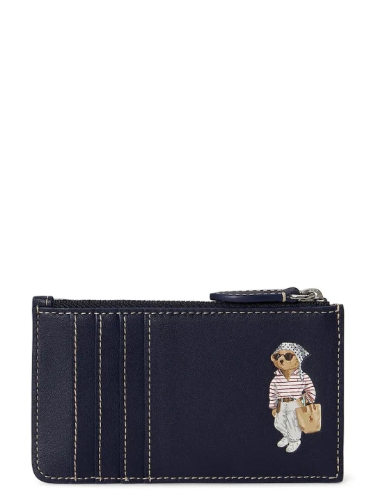Zdjęcie produktu Polo Ralph Lauren portfel damski skórzany granatowy