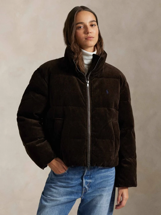 Zdjęcie produktu POLO RALPH LAUREN Puchowa kurtka | Regular Fit | sztruks brązowy