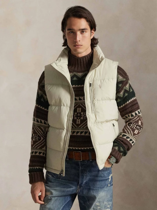 Zdjęcie produktu POLO RALPH LAUREN Puchowy bezrękawnik | Regular Fit beżowy