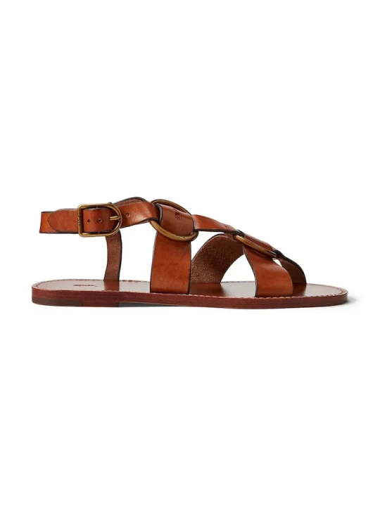 Zdjęcie produktu Polo Ralph Lauren sandały skórzane Plo Rng Sandal brązowy