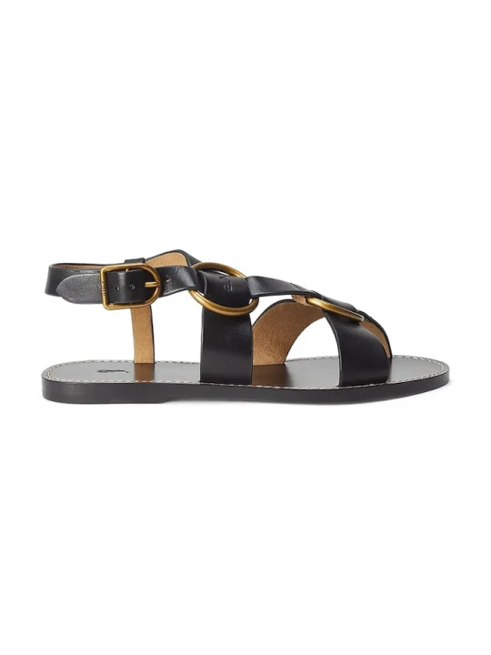 Zdjęcie produktu Polo Ralph Lauren sandały skórzane Plo Rng Sandal czarny